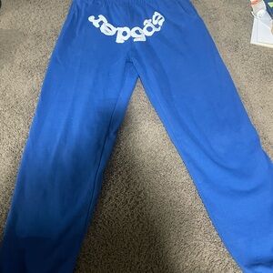 Sp5der Blue tc sweatpants